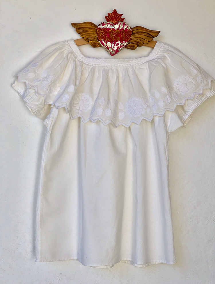 Negar niña Pensativo Blusa blanca "Elenita" - DosMalinches | Ropa étnica mexicana: huipiles,  blusas, vestidos, faldas,...